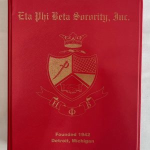 Eta Phi Beta Sorority Red Binder